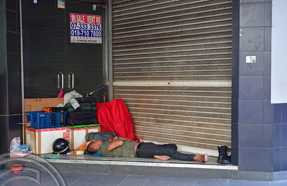 DG390255. Homeless. Jalan Sultan. Kuala Lumpur. Malysia. 6.3.2023.