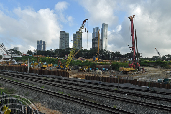 DG390563. RTS rail link. Bukit Chagar station construction site. Johor Baru. Johor state. Malaysia. 8.3.2023.