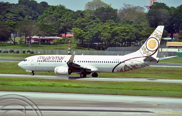 DG390890. XY-ALB. Myanmar Airlines. Boeing 737 86N. Built May 2015. Changi airport. Singapore. 10.3.2023.