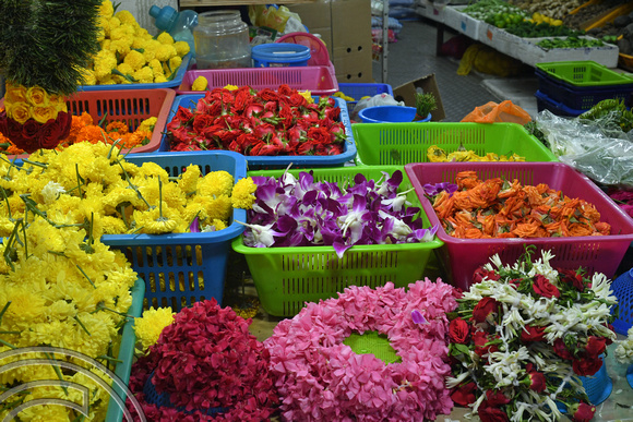 DG390596. Selling flowers. Little India. Singapore. 8.3.2023.