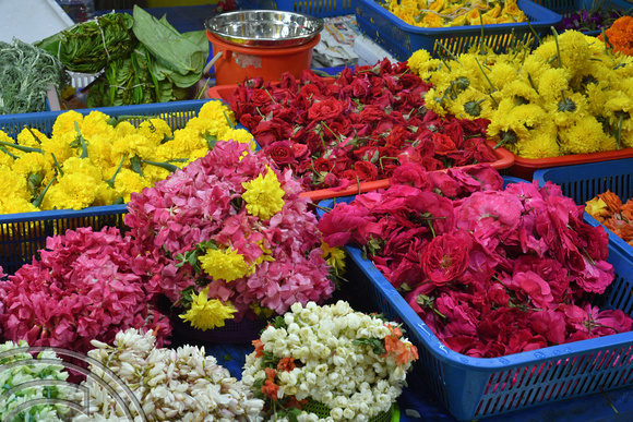 DG390597. Selling flowers. Little India. Singapore. 8.3.2023.