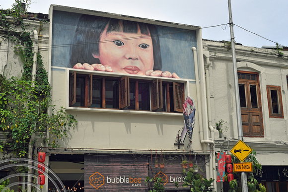 DG390133. Artwork. Lorong Petaling. Chinatown. Kuala Lumpur. Malaysia. 4.3.2023
