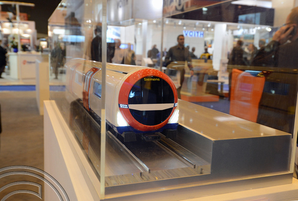 DG146876. Siemens model tube train. Railtex. London. 1.5.13.