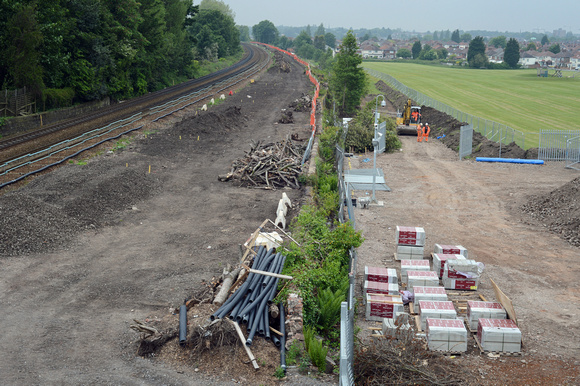 DG150507. Former trackbed & new compound. Roby. 11.6.13.