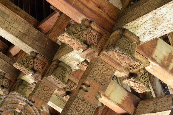 DG237634. Roof beams. Temple of the tooth. Kandy. Sri Lanka. 13.1.16.