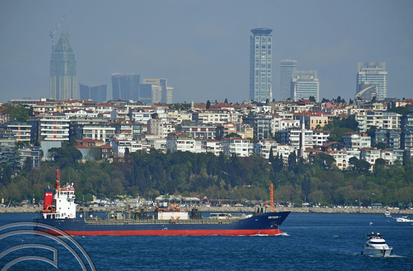 DG393834. Cement carrier Unyecem 1. IMO  9088275. 2827 gross tonnes. Built 1994. Istanbul. Turkey. 7.5.2023.