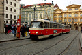 FDG1712.Tram 7019. Malostranski  Namesti. Prague. Czech Republic. 28.12.04.