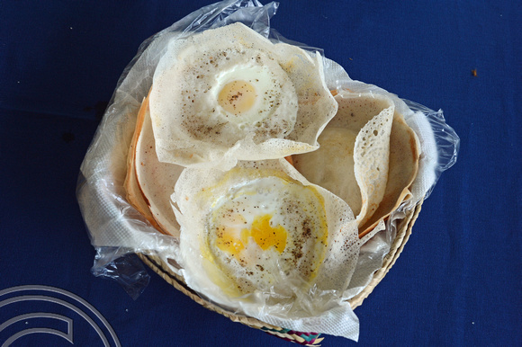 DG238271. Egg hoppers for breakfast. Mirissa. Sri Lanka. 21.1.16