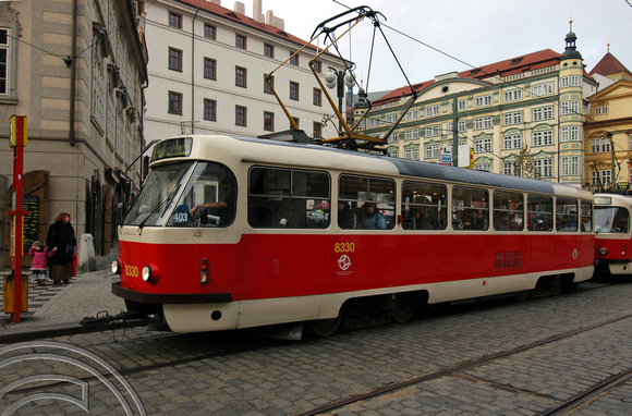 FDG1714.Tram 5519. Malostranski  Namesti. Prague. Czech Republic. 28.12.04.