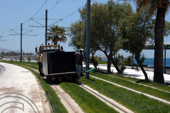FDG1073. New tramway. Ellinikon. Athens. Greece. 27.5.04.