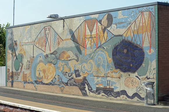 DG153234. Mural. North Queensferry station. 12.7.13.