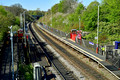 DG393034. Platforms. Cottingley. West Yorkshire. 19.4.2023.crop