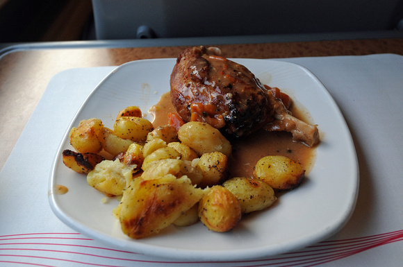 DG78753. Hot food in First Class. 1840 to Manchester. 19.4.11.