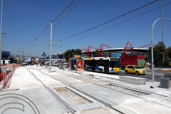 FDG1028. New tram terminus. Faliro. Athens. Greece. 27.5.04.