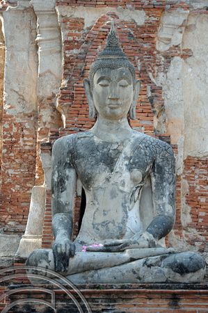 TD10042. Buddha. Wat Mahatat. Ayutthaya. Thailand. 18.1.13.