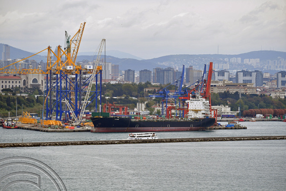 DG393383. Container ship Shamim. IMO 9270658. 23285 gross tonnes. Built 2004. Istanbul. Turkey. 6.5.2023.