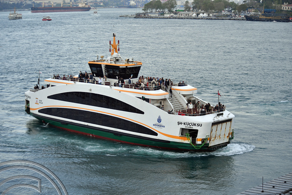 DG393580. Passenger ship SH Kucuksu. IMO 9764934. 294 gross tonnes. Built 2015. Istanbul. Turkey. 6.5.2023.