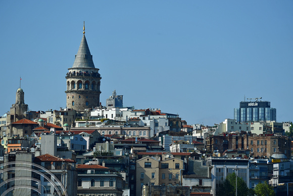 DG393802. Galata Tower seen from the Bridge. Istanbul. Turkey. 7.5.2023.