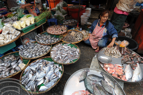 TD09977. Seafood stall. Ayutthaya. Thailand. 18.1.09.
