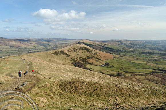 DG47152. Hollins Cross and Lose Hill from Mam Tor. Edale. 21.3.10.