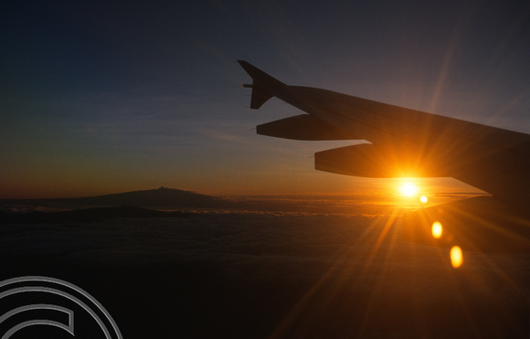 T10809. Sunrise over Kenya seen from a BA flight. 12.05.01
