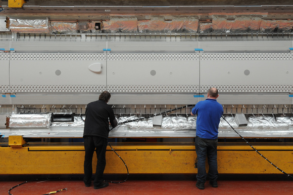 DG65262. Roof panel. Class 379 production line. Derby. 13.10.10.