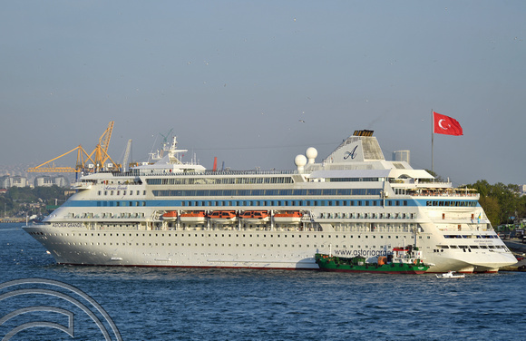DG394094. Passenger ship Astoria Grande. IMO 9112789. 38557 gross tonnes. Built 1996. Istanbul. Turkey. 7.5.2023.