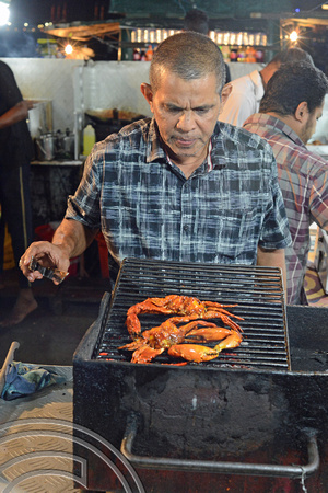 DG237439. Cooking crabs. Galle Face Green. Colombo. Sri Lanka. 11.1.16.