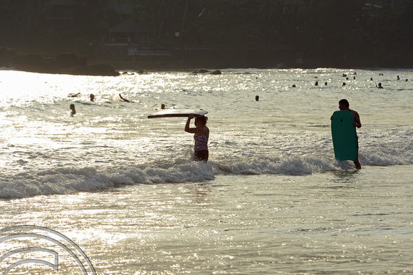 DG238395. Body boarding.The long beach. Mirissa. Sri Lanka. 27.1.16