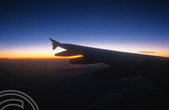 T10805. Sunrise over Kenya seen from a BA flight. 12.05.01