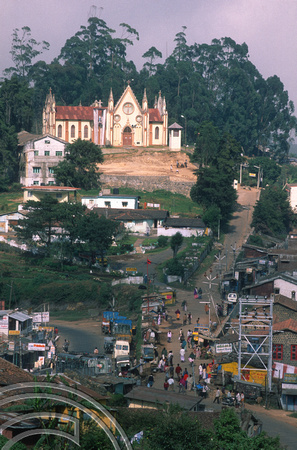 T6490. View of the church. Kodaikanal. Tamil Nadu. India. January.1998