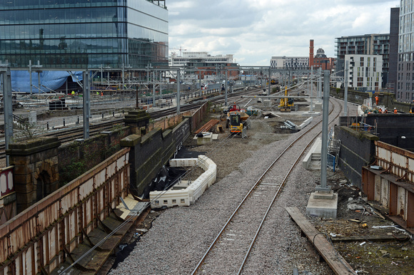 DG242255. Remodelled tracks. Manchester Victoria. 8.4.16