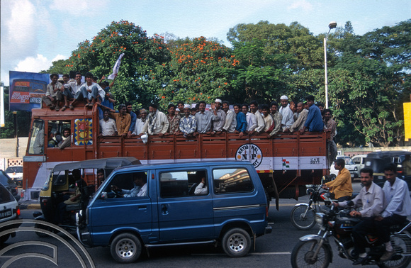 T6203. Heading for Friday prayers. Bangalore. Karnataka. India. December.1997