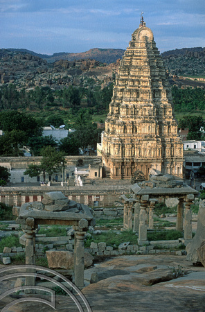 T6117. Gopuram of the Virupaksha Temple. Hampi. Karnataka. India. December.1997