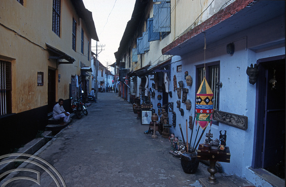 T6294. Houses near the synagogue. Mattancherry. Fort Cochin. Kerala. India. December.1997