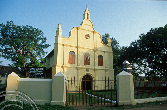 T6263. St Francis Church. Vasco da Gama burial site. Fort Cochin. Kerala. India. December.1997