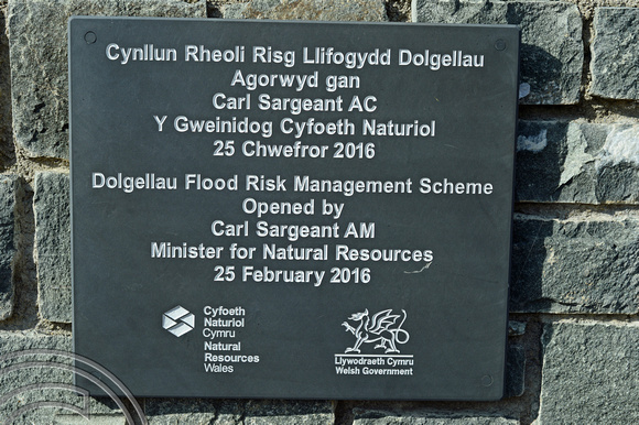 DG247406. Flood defences. Dolgellau. Wales. 2.7.16