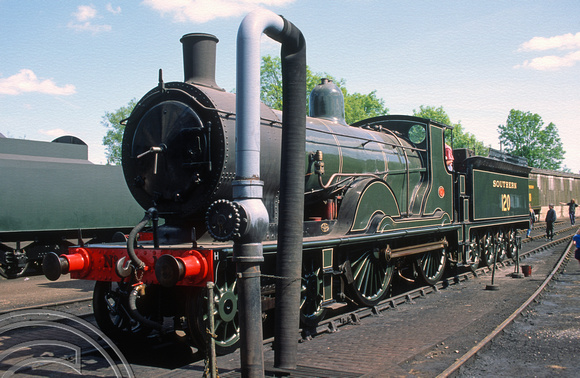 3826. LSWR T9 4-4-0 No 120. Bluebell railway. Horsted Keynes. 30.5.94