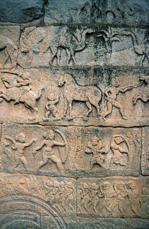 T6131. Temple carvings. Hampi. Karnataka. India. December.1997