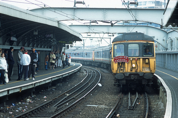 12032. 312792. 312781. Working 1Z31 Southend - Fenchurch St Class 312 farewell. Limehouse. 29.03.03