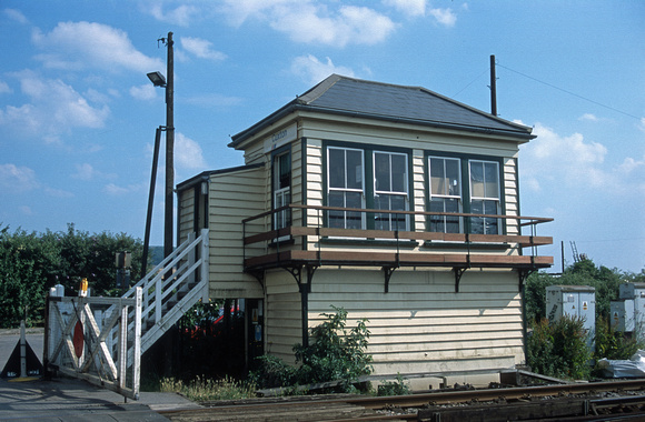 12504. Signalbox on the Medway Valley line. Cuxton. 11.7.03