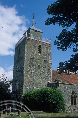 T5317. Village church. Woodnesborough. Kent. England. 16th July 1995.