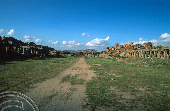 T6168. Ruins of Sule Bazaar. Hampi. Karnataka. India. December.1997
