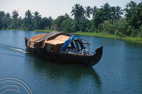 T6320. Houseboat on the backwaters. Kerala. India. 29.12.1997