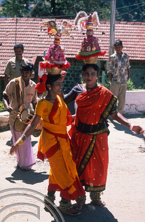 T6513. Putting on a show for the District Collector. Kodaikanal. Tamil Nadu. India. January.1998