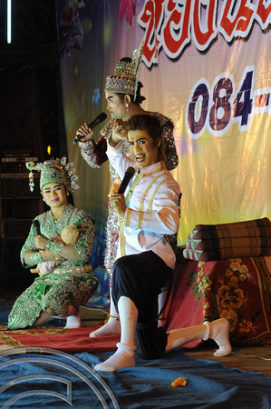 TD10690. Actors. Temple festival. Thailand. 23.1.09.