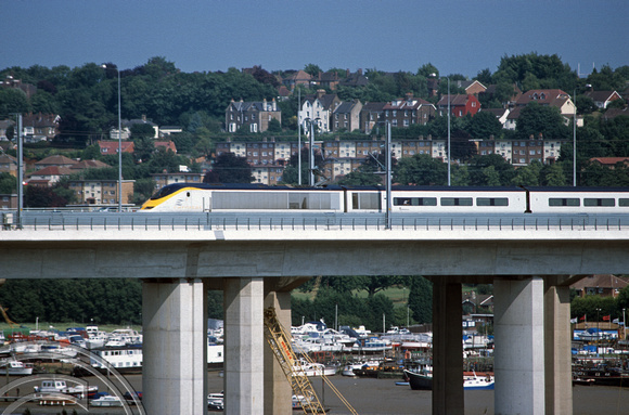 12502. 3312 crosses the Medway Viaduct on a test working. 11.7.03