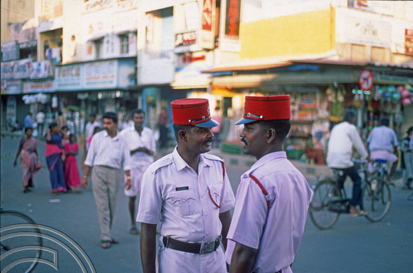T6586. Indian Gendarmes. Pondicherry. Tamil Nadu India. 28th January 1998