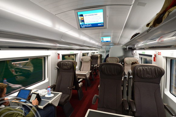 DG247048. Eurostar e320. Coach No 3 interior. 14.6.16