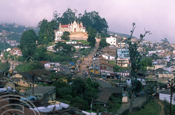 T6489. View of the church. Kodaikanal. Tamil Nadu. India. January.1998